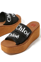 Woody 75 Linen Wedge Espadrilles