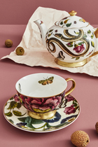 Creatures of Curiosity Floral Teacup and Saucer Set