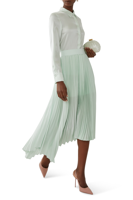 Jenara Pleated Midi Skirt
