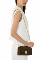  Deco Suede Mini Crossbody Bag 