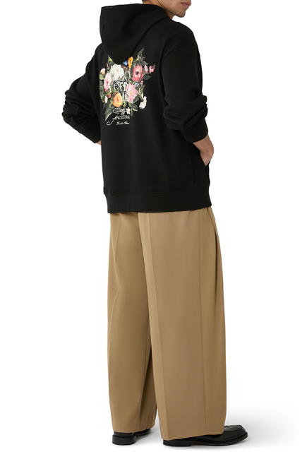 Flower Back Logo Hoodie