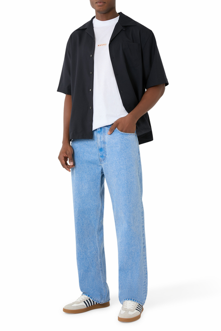 Organic Denim Wide Leg Jeans