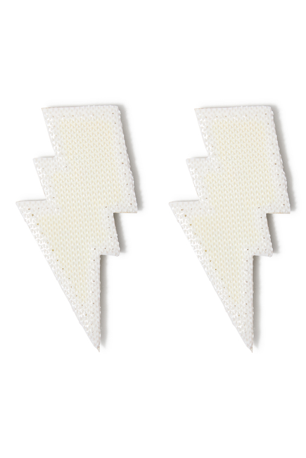 Kids Chenille Lightning Bolt Patches Set
