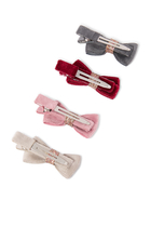Kids Christmas Velvet Bow Clips