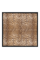 Natural Leopard Print Silk Foulard
