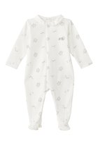 Leaf-Print Pajama Jumpsuit
