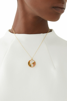 Love Spring Pendant Necklace, 18k Yellow Gold & Diamonds