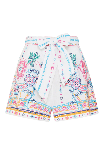 Tuck Front Shorts with Belt