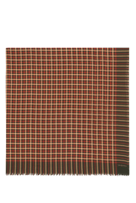 Logo Wool Twill Scarf