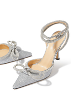 Double Bow 105 Glitter Pumps