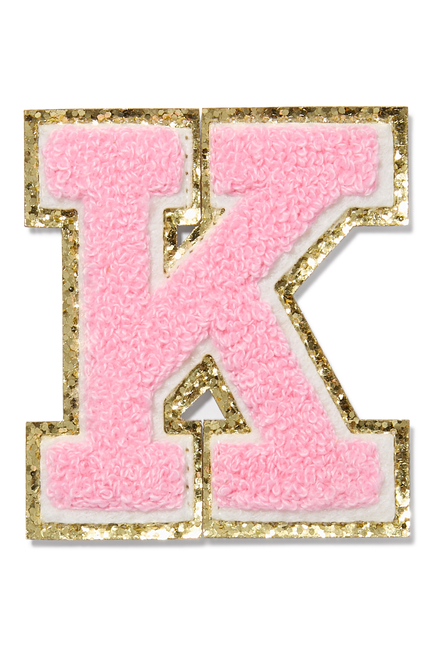 Kids Chenille Sparkle Letter 'K' Patch