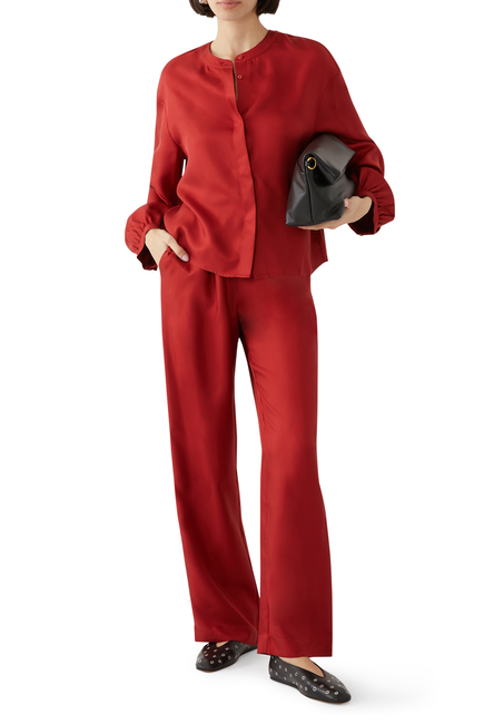 Lea Silk Twill Voluminous Blouse