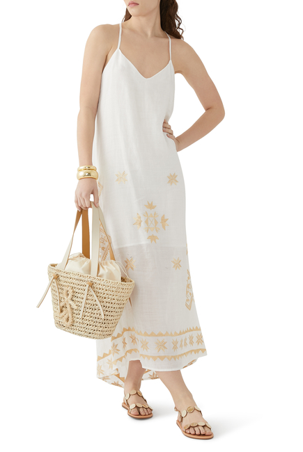 Keyhole Back Midi Dress