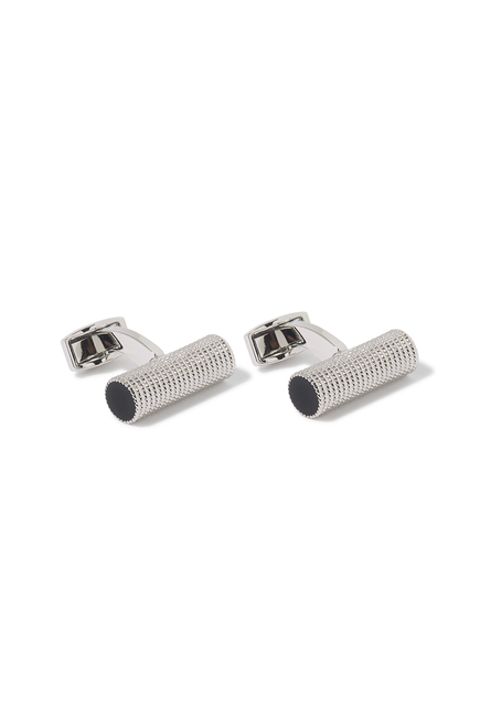 Cable Rope Cufflinks,  White Bronze Plated Base Metal