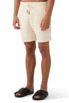 Ecru Cuba Waffle Shorts