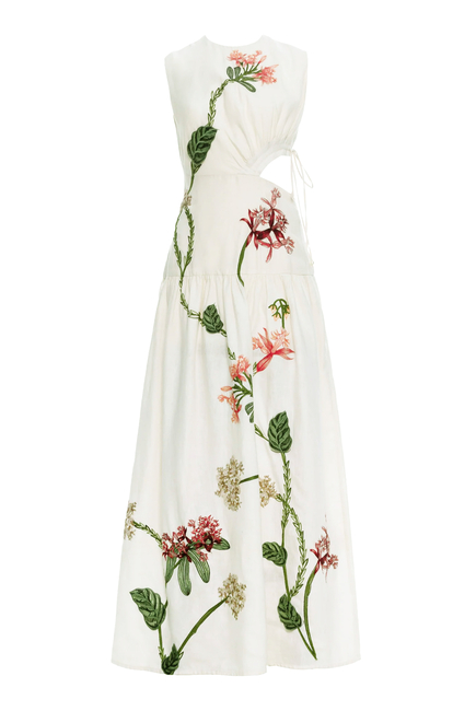 Otoño Orquidea Midi Dress