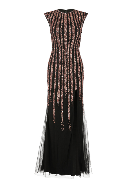 Sleeveless Gown with a Slit