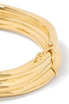 Coil Bangle, 18K Yellow Gold Plated Brass
