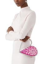Love Heart Crystal Top-Handle Bag