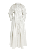 Honesty Opens Metallic Linen-Blend Maxi Dress
