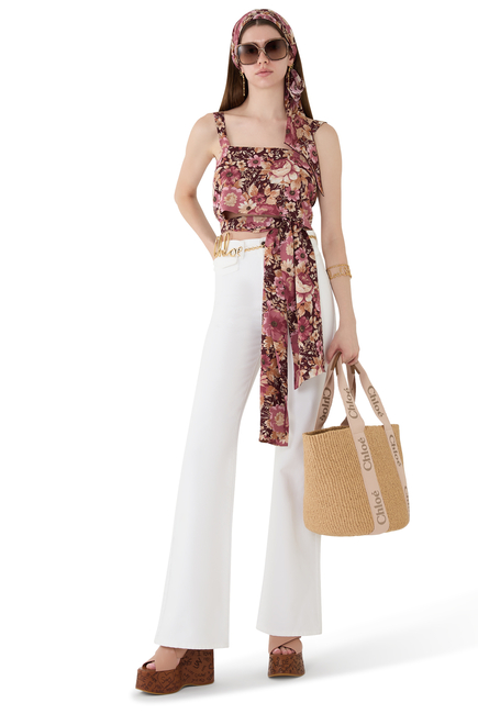 Crop Front-Tie Tank Top