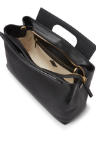 Soft Diamond Embossed Leather Tote Bag