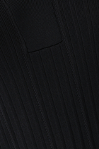 Viscose Rib Knit Polo Top