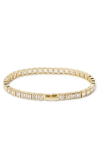 Emerald Cut Baguette Tennis Bracelet, 14k Vermeil on Sterling Silver with Cubic Zirconia