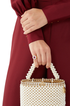 Pompadour Signet Ring, 18k Yellow Gold, Ruby & Diamonds