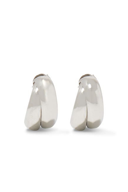 Gina Double Hoop Earrings, Sterling Silver