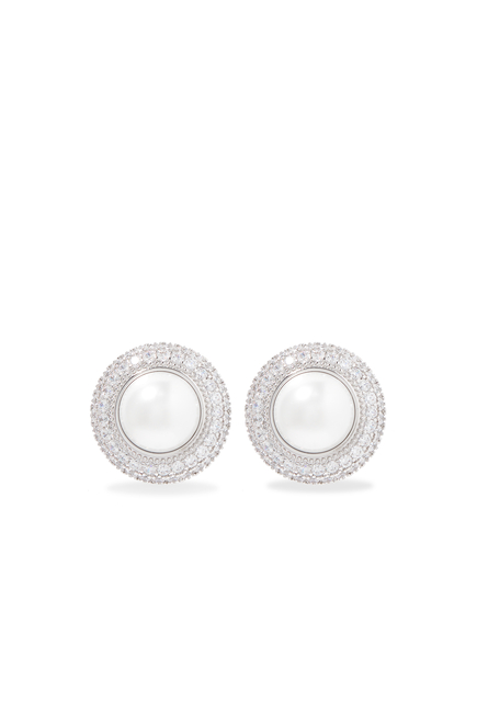 Small Crystal Pearl Earrings
