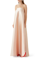 Gathered Cape Dress