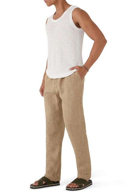 Linen Drawstring Trousers
