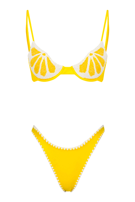 Lemon Bra Bikini Set 