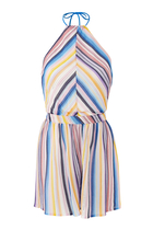 Mare Striped Raschel Sleeveless Romper