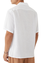 Basket-Weave Linen Shirt