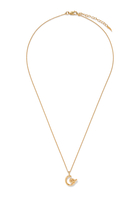 Curly Molten Mini Initial Necklace - G , 18k Recycled Gold Vermeil on Recycled Sterling Silver