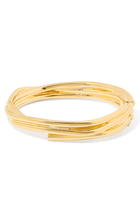 Coil Bangle, 18K Yellow Gold Plated Brass