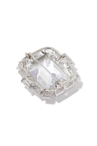 Cubic Zirconia Oval Accent Brooch