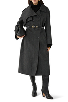 Oblique Caviar Wool Trench Coat