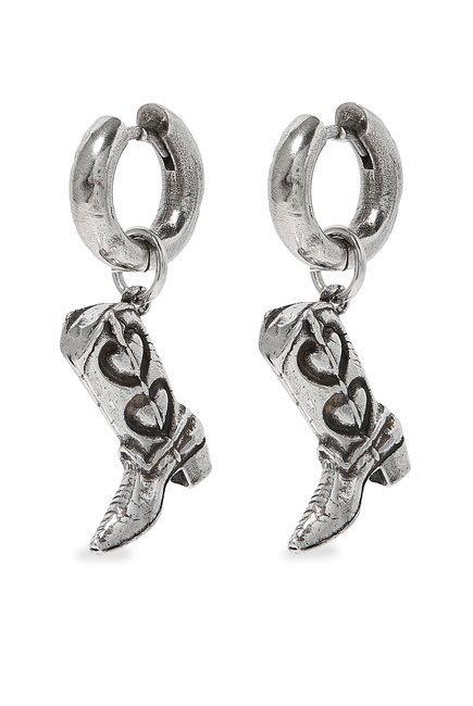 Boots Earrings, 925 Sterling Silver
