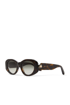 Serpenti Forever Havana Oval Sunglasses