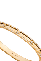 LIFE Full Diamond Hinged Bangle, 18k Yellow Gold & Diamonds