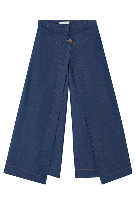 Refuge Denim Layered Culotte Pants