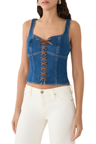Nayeli Denim Corset Top
