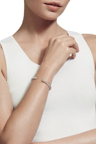 Classic Cable Bracelet, Sterling Silver with 14k Yellow Gold & Topaz
