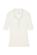 Iconic Rib Knit Polo Shirt