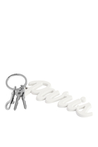 Paris Silicone and Stainless Steel Keychain