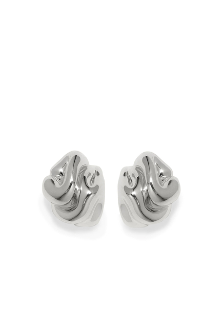 Knoll Earrings, Recycled Sterling Silver Plated in 18ct Yellow Gold Vermeil