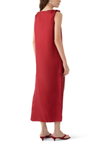 Silk Twisted Moun Midi Dress